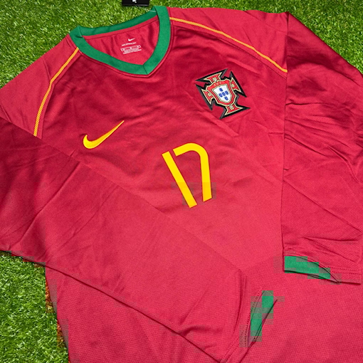 Picture of Portugal 2006 Home Ronaldo Long - Sleeve