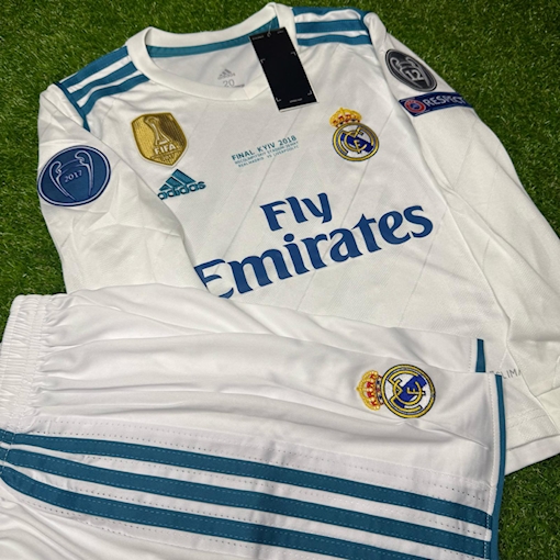 Picture of Real Madrid 17/18 Home Kids Long - Sleeve 