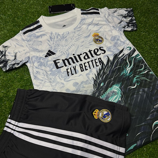 Picture of Real Madrid 2025 Special Evil Dragon  Kids White/Green