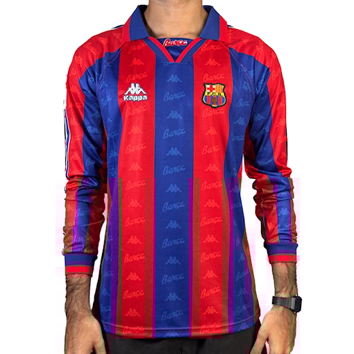 Picture of Barcelona 96/97 Home Ronaldo Long - Sleeve