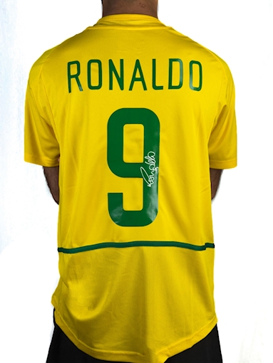 Picture of Brazil 2002 Home Ronaldo Signature Edition