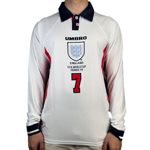 Picture of England 1998 Home Beckham Long-sleeve