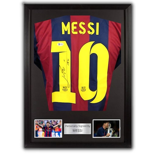 Picture of Messi signed & framed