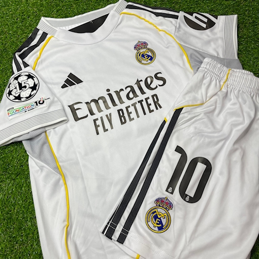 Picture of Real Madrid 25/26 Home Mbappé Kids UCL 