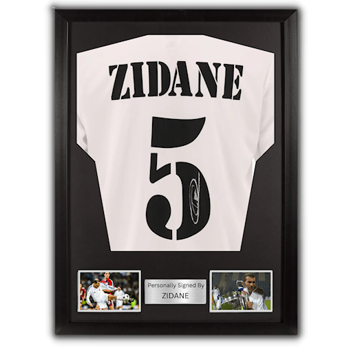Picture of Zidane signed & framed