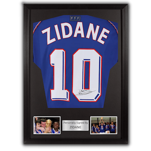 Picture of Zidane signed & framed