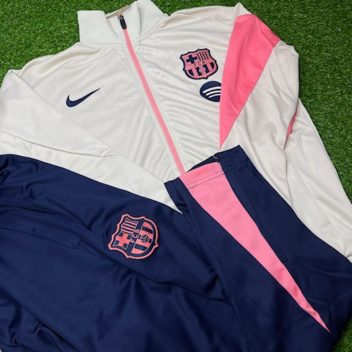 Picture of Barcelona 2025 Training Jacket Kids White/Pink