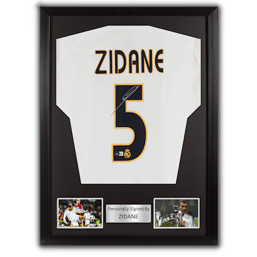 Picture of Zidane signed & framed