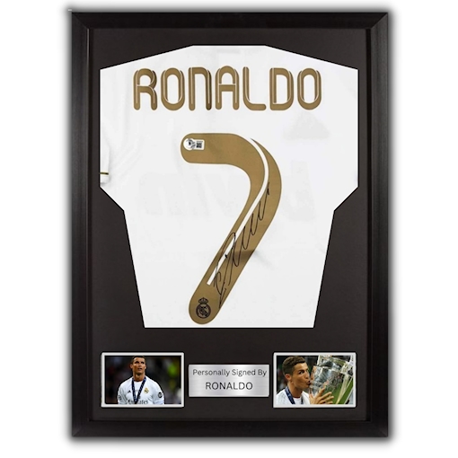 Picture of Ronaldo signed & framed
