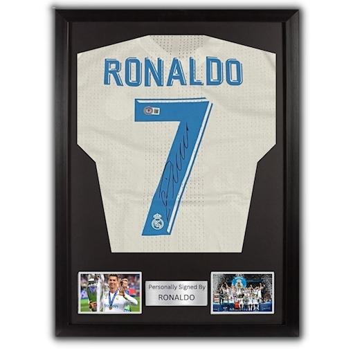 Picture of Ronaldo signed & framed