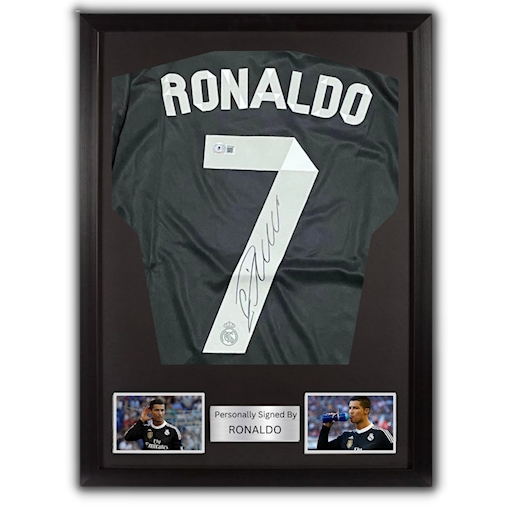 Picture of Ronaldo signed & framed