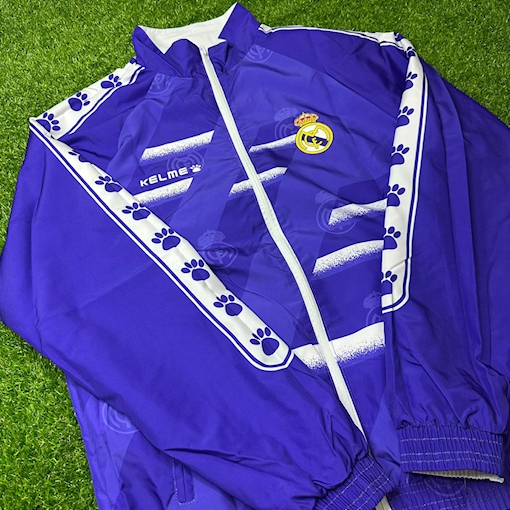 Picture of Real Madrid 96/97 Kelme Windbreaker Jacket Double sided Blue/White