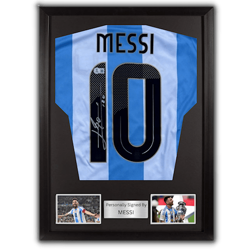 Picture of Messi signed & framed