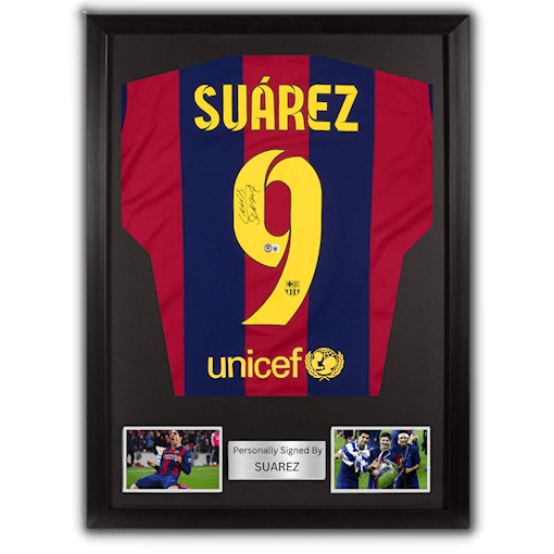 Picture of Luis Suarez signed & framed