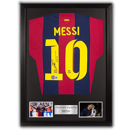 Picture of Messi signed & framed