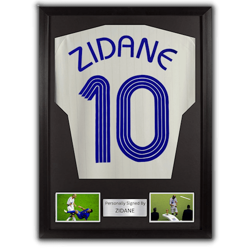 Picture of Zidane signed & framed