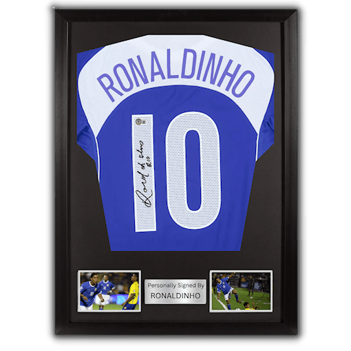 Picture of Ronaldinho signed & framed