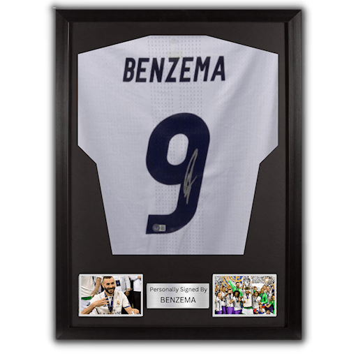 Picture of Karim Benzema signed & framed