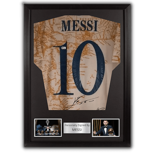 Picture of Messi signed & framed