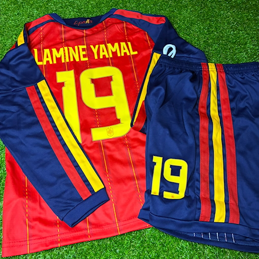 Picture of Spain 2026 Home Lamine Yamal Long-Sleeve Kids  